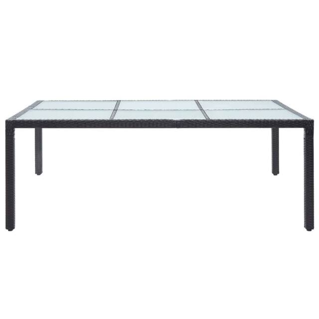 Berkfield Home Outdoor Dining Table Black 200x150x74 cm Poly Rattan - Size: 200 x 150 x 74 cm - image 1
