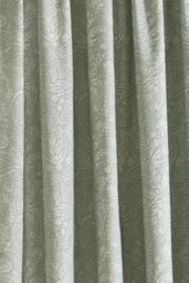 Dreams & Drapes 'Aveline' 100% Cotton Pair of Pencil Pleat Curtains With Tie-Backs in Green - Size: 168 cm width x 229 cm drop - thumbnail 4