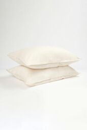 Panda London Panda Bamboo & French Linen Pillowcases (2-Pack) in Beige - thumbnail 2