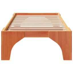 Berkfield Home Stylish Floor Bed Frame with Storage Brown 90 x 190 cm Solid pine wood - thumbnail 5