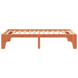 Berkfield Home Stylish Floor Bed Frame with Storage Brown 90 x 190 cm Solid pine wood - thumbnail 6