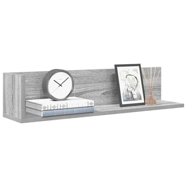 Berkfield Home Wall Shelves 2 pcs Grey Sonoma 75x16.5x16.5 cm Engineered Wood - image 1
