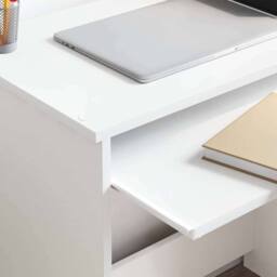 Berkfield Home White Computer Desk White Chipboard Standard Storage - thumbnail 4