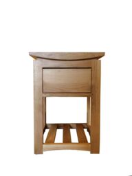 FURNITURE ONE Oak Bedside Table, Bedside Nightstand End Table, FULLY ASSEMBLY in Light Oak - Size: 1 Pack - thumbnail 3