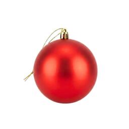 Shatchi 20cm Mat Christmas Bauble - Premium Bauble & Home Décor Ornament in Red - Size: 20 cm - thumbnail 3