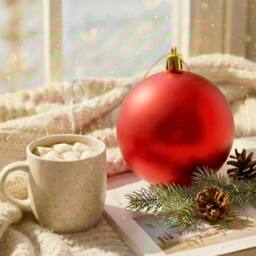 Shatchi 20cm Mat Christmas Bauble - Premium Bauble & Home Décor Ornament in Red - Size: 20 cm - thumbnail 1