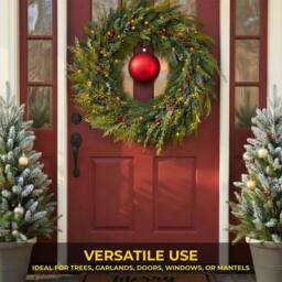 Shatchi 20cm Mat Christmas Bauble - Premium Bauble & Home Décor Ornament in Red - Size: 20 cm - thumbnail 8