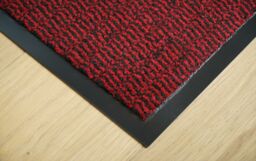 Desire Rugs Non Slip Dirt Trapper Rubber Edged PVC Barrier Door Entrance Mats in Red - Size: 90 cm x 120 cm - thumbnail 3