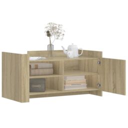 Berkfield Home Coffee Table Sonoma Oak 100x50x50 cm Engineered Wood in Brown - Size: 100 x 50 x 50 cm - thumbnail 3