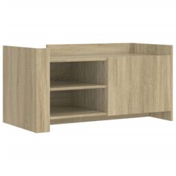 Berkfield Home Coffee Table Sonoma Oak 100x50x50 cm Engineered Wood in Brown - Size: 100 x 50 x 50 cm - thumbnail 2