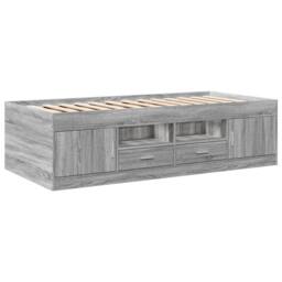 Berkfield Home Daybed with Drawers without Mattress Grey Sonoma 100x200 cm - thumbnail 3