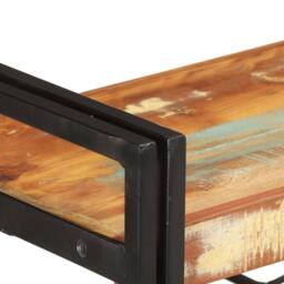 Berkfield Home Decorative 3-Tier Bookcase 140x30x80 cm Solid Reclaimed Wood - Size: 140 x 30 x 80 cm - thumbnail 1
