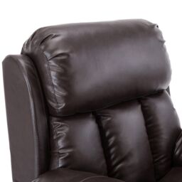 More4Homes Chester Single Motor Rise Recliner Bonded Leather Heat & Massage Chair in Brown - thumbnail 5