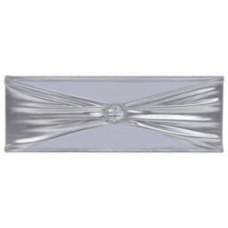 Berkfield Home 25 pcs Stretchable Chair Band with Diamond Buckle Silver - thumbnail 3