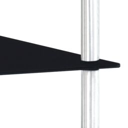 Berkfield Home 4-Tier Shelf Black 40x40x100 cm Tempered Glass - Size: 40 x 40 x 100 cm - thumbnail 4