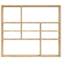 Berkfield Home Wall Shelf Sonoma Oak 90x16x78 cm Engineered Wood in Light Brown - Size: 90 x 16 x 78 cm - thumbnail 4