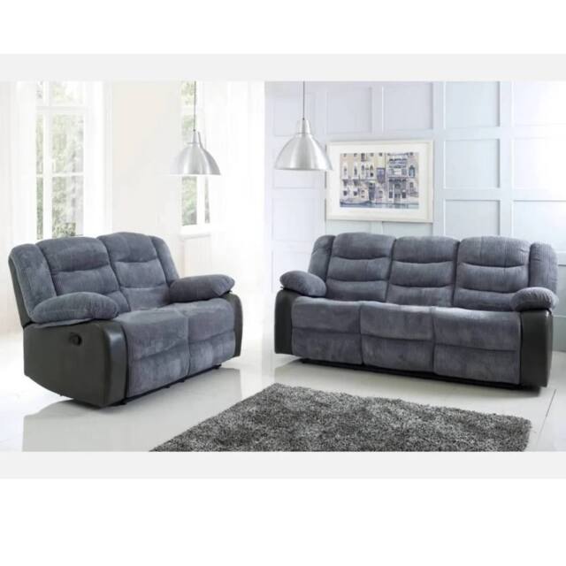 Furniture 786 Rio Fabric Recliner 3 & 2 Seater Sofa Set - image 1