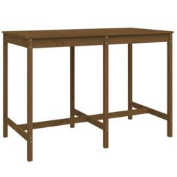 Berkfield Home Beautiful 7 Piece Garden Bar Set Honey Brown Solid Wood Pine - thumbnail 6