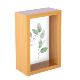 "Nicola Spring 3D Deep Box Photo Frame - 4 x 6"" in Light Brown"