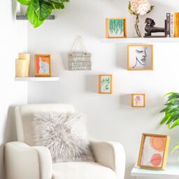 "Nicola Spring 3D Deep Box Photo Frame - 4 x 6"" in Light Brown" - thumbnail 6