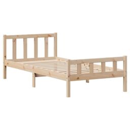 Berkfield Home Bed Frame without Mattress 90x190 cm Single Solid Wood Pine in Brown - thumbnail 7