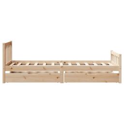 Berkfield Home Bed Frame without Mattress 90x190 cm Single Solid Wood Pine in Brown - thumbnail 5