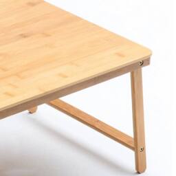 VOGREX Bamboo Folding Low Coffee Tatami Table in Beige - thumbnail 4