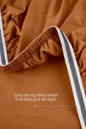 Bedable Sateen Bedding Bundle (Bedding Set + Duvet + 2 Pillows) in Terracotta - Size: Double - thumbnail 7