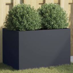 Berkfield Home Planter Anthracite 62x40x39 cm Steel in Charcoal - Size: 62 x 40 x 39 cm - thumbnail 2
