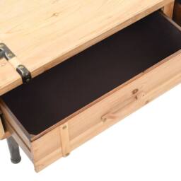 Berkfield Home TV Cabinet Solid Fir Wood 120x33x35 cm in Brown - Size: 120 x 33 x 35 cm - thumbnail 6