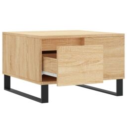 Berkfield Home Coffee Table Sonoma Oak 55x55x36.5 cm Engineered Wood in Brown - thumbnail 6
