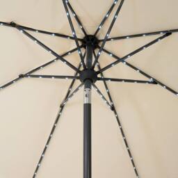 Monstershop LED Tilt Parasol 2.7m With Tilt Base - Cream in Beige - thumbnail 7