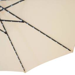 Monstershop LED Tilt Parasol 2.7m With Tilt Base - Cream in Beige - thumbnail 8