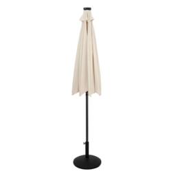 Monstershop LED Tilt Parasol 2.7m With Tilt Base - Cream in Beige - thumbnail 2