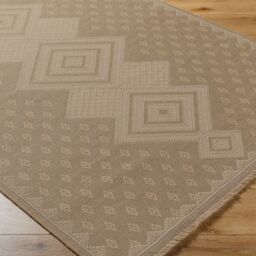 Livabliss Mystery-Washable Tan Beige Ivory Modern Jute Living Dining Rug - Size: 118 cm x 170 cm - thumbnail 6