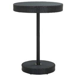 Berkfield Home Garden Table Black 75.5x106 cm Poly Rattan - thumbnail 1