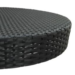 Berkfield Home Garden Table Black 75.5x106 cm Poly Rattan - thumbnail 3