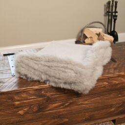 Native Natural Grey Linen Blanket Sheepskin Trim 140x180cm - Size: Double - thumbnail 2