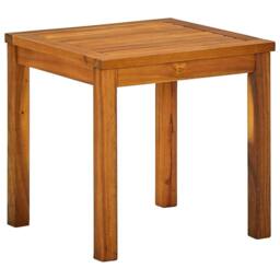 Berkfield Home Sun Lounger with Table Solid Acacia Wood & Textilene in Brown - thumbnail 6