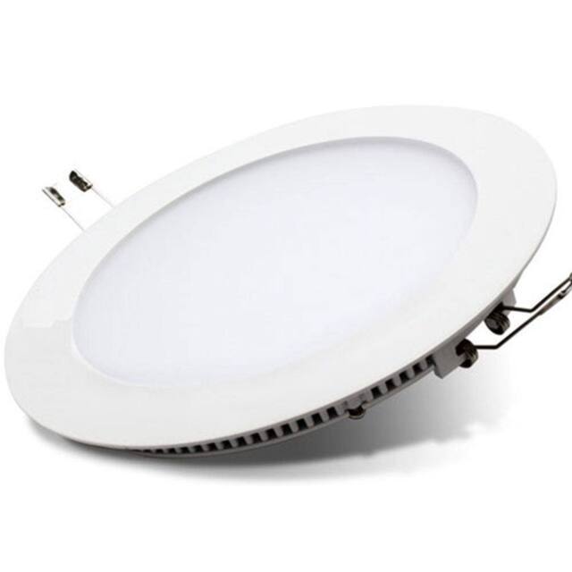 ENER-J Pack of 10 18W Recessed Round LED Downlight 220mm Diameter, 4000K in White - image 1