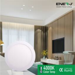 ENER-J Pack of 10 18W Recessed Round LED Downlight 220mm Diameter, 4000K in White - thumbnail 2