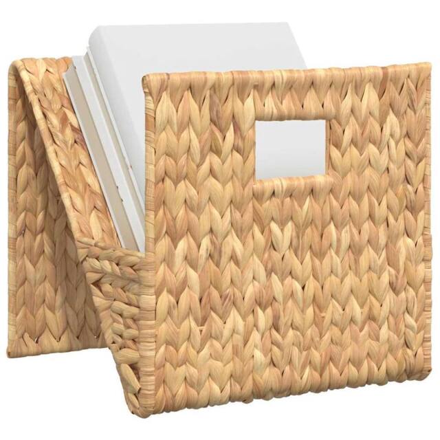 Berkfield Home Magazine Holder 31x31x31 cm Water Hyacinth in Brown - Size: 31 x 31 x 31 cm - image 1