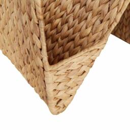 Berkfield Home Magazine Holder 31x31x31 cm Water Hyacinth in Brown - Size: 31 x 31 x 31 cm - thumbnail 7
