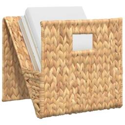 Berkfield Home Magazine Holder 31x31x31 cm Water Hyacinth in Brown - Size: 31 x 31 x 31 cm - thumbnail 1