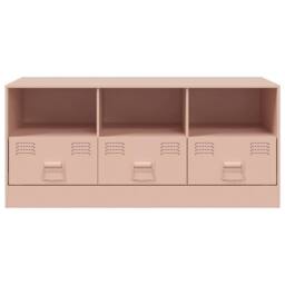 Berkfield Home TV Cabinet Pink 99x39x44 cm Steel - Size: 99 x 39 x 44 cm - thumbnail 6