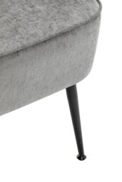 Living and Home Modern Chenille Upholstered Leisure Chair in Grey - thumbnail 8