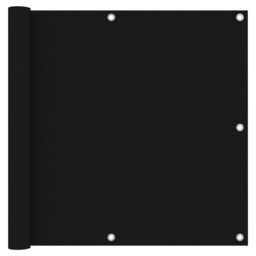 Berkfield Home Balcony Screen Black 90x300 cm Oxford Fabric - thumbnail 1