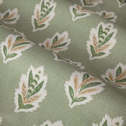 Sanderson Sessile Leaf Printed Room Darkening Pencil Pleat Curtains in Light Green - Size: 229 cm width x 183 cm drop - thumbnail 5
