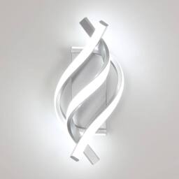 Goeco LED Interior Wall Light 22W Modern Design Aluminium Wall Light 6500K in Silver - thumbnail 1