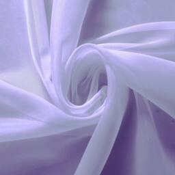 Luxury Living Voile Tab Top Curtain Pair with Crystal Tie Backs Sheer Window Panels in Lilac - Size: 145 cm width x 122 cm drop - thumbnail 4